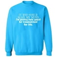 thumbnail image 2 of OXI Crewneck Sweatshirt - If You Could Read My Mind,Basic Casual Sweatshirts for Men's and Women Fleece Sweatshirt Long Sleeve- Sapphire 3X-Large, 2 of 2