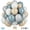Gray Blue White, variant on Dusty Blue Neutral Balloons, 12 Inchs Baby Blue White Apricot Grey Neutral Balloons for Birthday, Bridal Shower Baby Shower Wedding Party Decoration