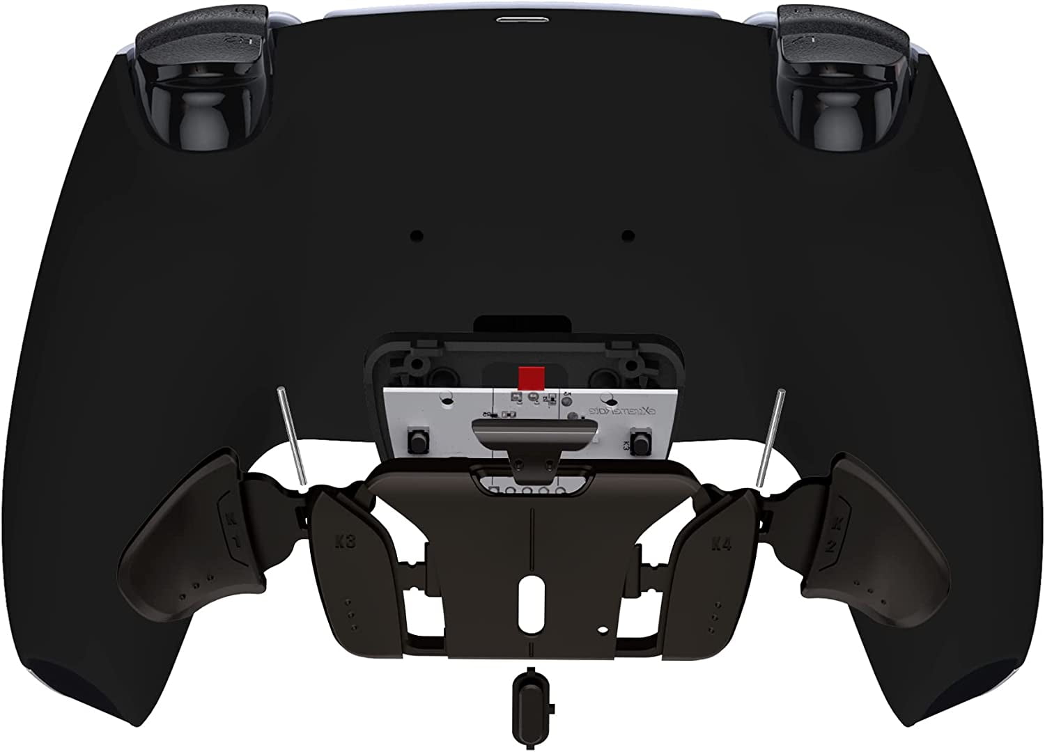 eXtremeRate Black RISE4 Remap Kit Upgrade Board & Redesigned Back Shell & 4 Back Buttons for ps5 Controller BDM-030/040
