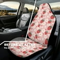 thumbnail image 3 of Uorisanigo Pink Strawberry Car Seat Covers Set of 2 Waterproof Front Seat Covers Stretch Polyester Fabric Cover Breathable Front Seat Cover Universal Fit for Auto Truck Van, 3 of 7