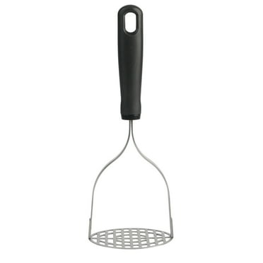 Mainstays 10in Stainless Steel Potato Masher, Black