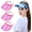 Pink, variant on Women's Sun Visor Hats 3 Pack PVC Plastic Visors Wide Brim Clear Sun Hat Summer UV Protection Beach Cap UPF 50