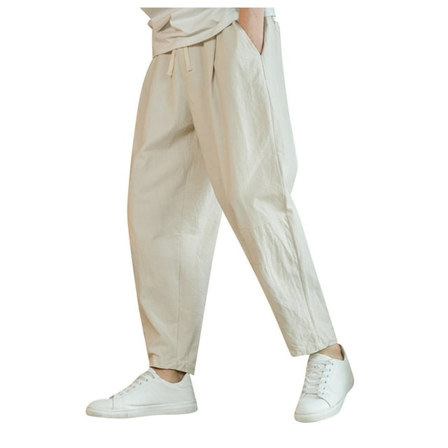 Pantalones holgados de noveno punto para hombre