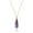 Purple, variant on Bohemian Blue Lapis Boho Teardrop Gold over Sterling Silver Chain Necklace