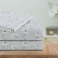 thumbnail image 7 of Comfort Spaces 100% Cotton King Sheet Set 4-Pieces Gray Lama Lightweight Breathable All Season Cozy Sheet Set, 7 of 7