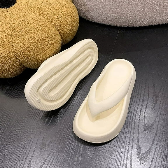 LHYwysKIDHYwysY Cloud Comfy Flip Flops Women Lightweight Thicken Sole Pillow Slippers Cute Cushioned Soft FoHYwysm Non Slip Shower BHYwysthroom Slides SHYwysndHYwysls Cozy E