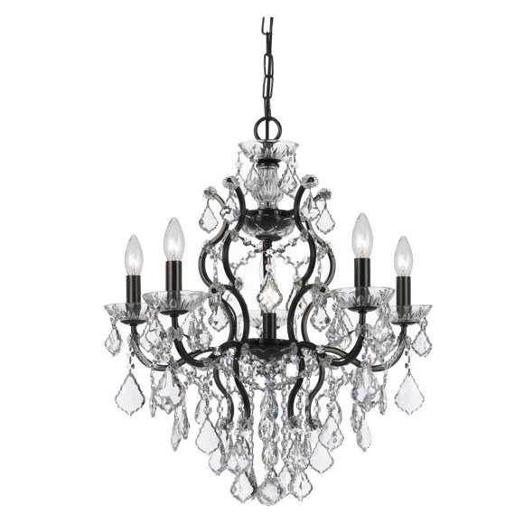 Crystorama 4455-VZ-CL-MWP Crystal Six Light Chandeliers from Filmore collection in Bronze/Darkfinish,