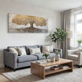 thumbnail image 3 of Canvas Wall Art for Living Room - Large Yellow Tree of Life Canvas Prints, Modern Abstract Nature Painting for Kitchen Bedroom Office Wall Decor, 3 of 7