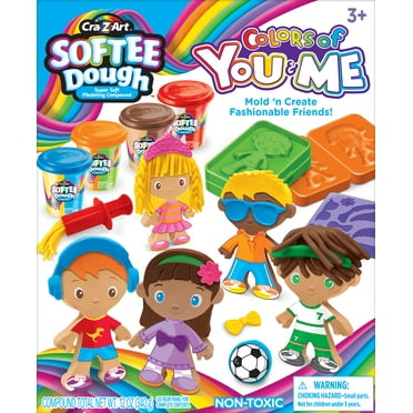 Cra-Z-Art Softee Dough Multicolor Colors of You and Me, 1 Dough Set, Child Ages 3 and up