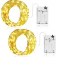 thumbnail image 1 of LINLIN 2 Packs Battery Fairy Lights,5m 50 LED Fairy Lights Battery Operated, Waterproof String Lights Copper Wire Bottle Lights, for Indoor Bedroom Outdoor Wedding Decorations, 1 of 7