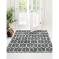 thumbnail image 2 of Unique Loom Matrix Trellis Collection Area Rug - Tile (7' Square Grey/Ivory), 2 of 9