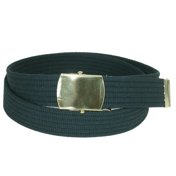 CTM®  Ribbed Fabric Belt with Brass Tone Buckle (Men's Big & Tall)