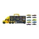 thumbnail image 1 of Juguetes de camión transportador para niños,Juego de juguetes de camión transportador de transporte,Juguetes para niños pequeños,Coche de eyección de amarillo, 1 of 10