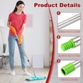 thumbnail image 3 of Uxcell Spin Mop Replacement Handle, 5 Section 30-to-72" Easy Wring Mop Replacement Stick Refills Screw Joint for Floor Ceiling Wall Cleaning, Green(Head & Base Not Included), 3 of 7