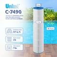thumbnail image 2 of Unicel C-7490 Replacement 137 SqFt Pool Filter Cartridge (4 Pack), 2 of 8
