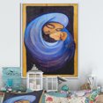 thumbnail image 1 of Designart Blue Madonna Christmas Art Traditional Floating Frame Wall Art, 1 of 4