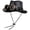 Black, variant on Jiibva Western Cowboy Hat Leather Vintage Sun Cap Large Curved Wide Brim With Windproof Goggles for Men and Women
