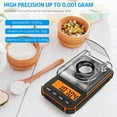 thumbnail image 4 of Digital Scale, Brifit 50g-0.006g Precise Scale with 50g Calibration Weights Tweezers Scale for Kitchen Food Cooking Jewelry Medicine Orange, 4 of 11