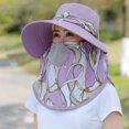 thumbnail image 4 of Sombrero protector solar de verano para niños y mujeres, sombrero para el sol, sombrero para el frío, transpirable, para exteriores, para recoger té, ciclismo, protección UV, sombrero para el sol, 4 of 6