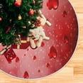 thumbnail image 5 of FMSHPON Valentine's Day Pretty Love Heart Xmas Christmas Tree Skirt Stand Mat for Holiday Party Decoration Indoor Outdoor 36 inches, 5 of 6