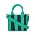 thumbnail image 3 of Free Assembly Women's Mini Satchel Handbag, Green/Navy, 3 of 6