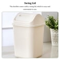 thumbnail image 4 of Plastic Swing Lid Classified Bin Home Office Rubbish Waste Waste Storage Dustbin Dustbin Garbage Container Wastebasket Trash Can with Cover Khaki, 4 of 9
