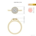 thumbnail image 4 of ANGARA Natural 0.14 Ct. Diamond Halo Ring in 14K Yellow Gold for Women (Ring Size: 3.5), 4 of 9