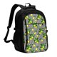 thumbnail image 1 of Fotbe Lemons on Striped Mochila con Estampado y Puerto USB para Hombre y Mujer, Mochila Antirrobo, Mochila de Viaje, Mochila Escolar, Mochila Universitaria, 1 of 7