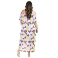 thumbnail image 3 of Vestido plisado Roman Fashion 2319 Morado Talla Extra, 3 of 6