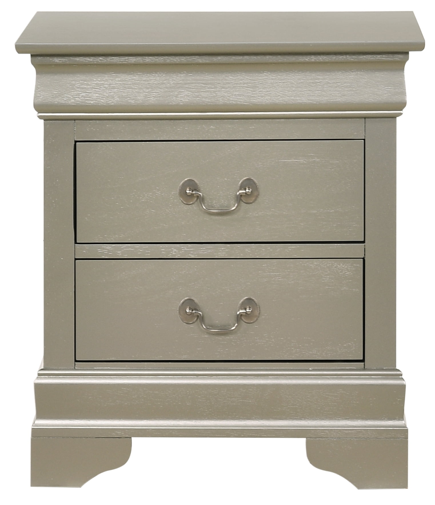 Glory Furniture Louis Phillipe G3103-N Nightstand , Silver Champagne