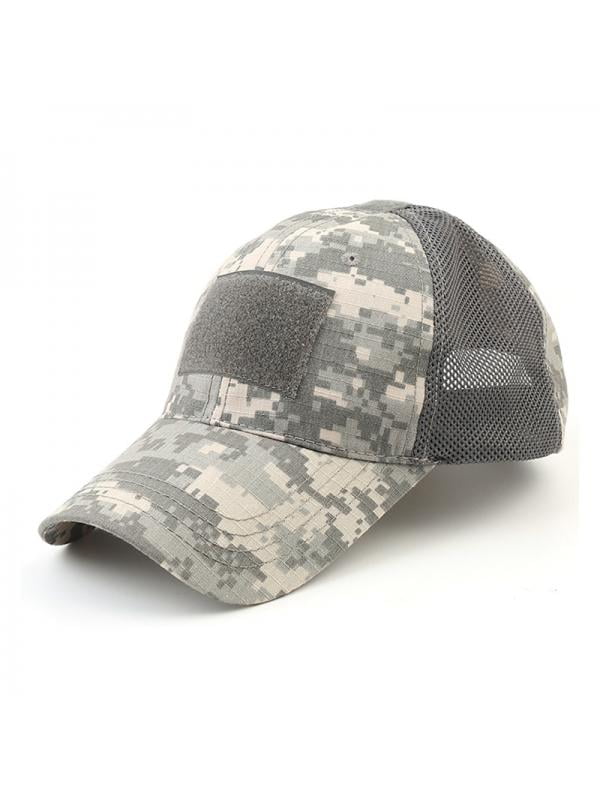 Plain Baseball Cap CAMO Military Caps Tactical Mesh Trucker Snapback Army Hats 