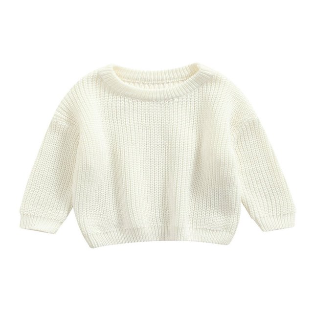 Toddler Boys Girls Knit Sweater Oversized Sweatshirt Fall Winter Pullover Tops