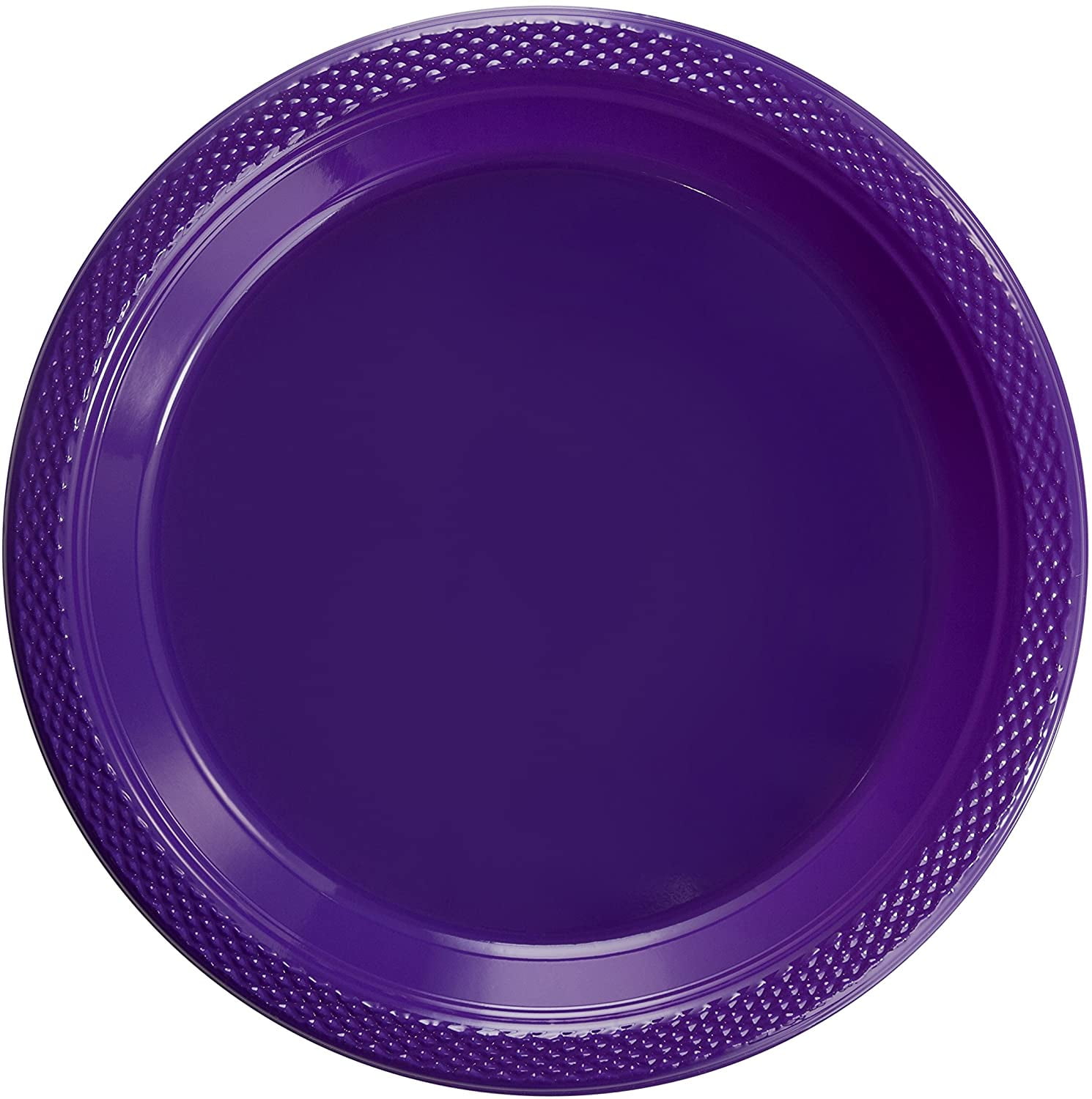 Exquisite 7" Disposable Plastic Plates Bulk 100 Count Party Pack