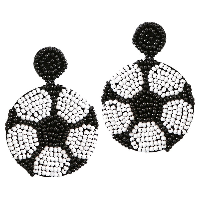 NUOLUX 1Par Aretes De Fútbol Con Colgante Y Multicolor Para Mujer
