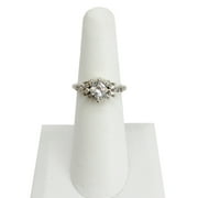 Believe by Brilliance Women's Fine Silver Plate with AAA Cubic Zirconia Engagement Ring Size 6