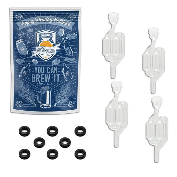 S-Airlocks - 4-pk with Grommets - 8-pk