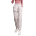 thumbnail image 3 of Women's Plus Size Straight Leg Thermal Pants for Winter Warm Lightweight Loose Fit Trousers for Cold Weather, 3 of 5