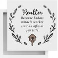thumbnail image 3 of Zomyto 7"x7" Realtors Real Estate Agent Supplies Thank You Birthdays for Realtor Broker Salesman Agent Wooden Box Sign, 3 of 6