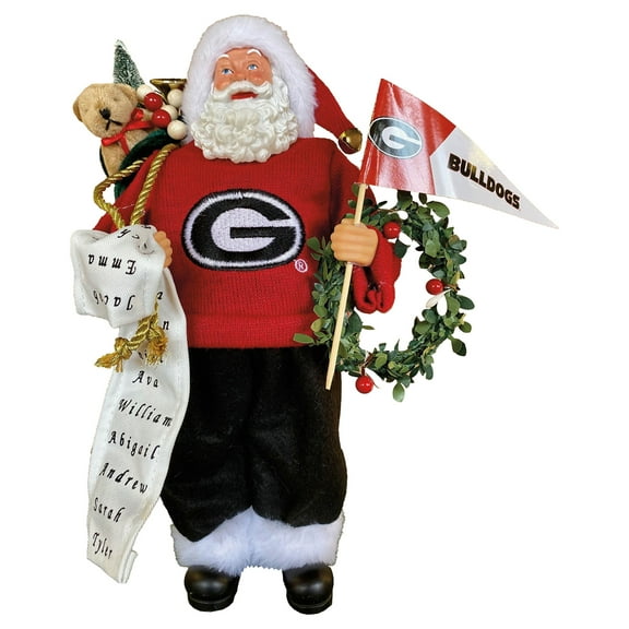 Georgia Bulldogs 12" Proud Santa