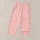 thumbnail image 5 of TaTaai Women's Casual 7/8 Length Pants Straight Leg Linen-Like Fabric with Elastic Waistband Side Pockets and Decorative Buttons for Spring Summer Outfits Gift, 5 of 7