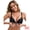Black, variant on Lace Front Closure Deep V-Neck Wirefree Bra 38C Pink