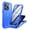 Blue, variant on PlusAcc For iPhone 14 Pro Waterproof Shockproof Dustproof Case with Built-in Clear Screen Protector Rugged Cover - Blue