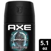 Axe Deodorant Body Spray 48H Odor Protection for Men Apollo Sage & Cedarwood Aluminum Free Body Spray Deodorant, 5.1 oz Twin Pack