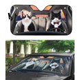 thumbnail image 3 of 3D Texudo Couple Cat Car Auto Sunshades Windshield Heat Protection, Pet Cat Sun Shades Univeral Fit Cars Suv Truck, 3 of 6