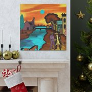 Frontier Town Scene - Canvas