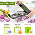 thumbnail image 3 of Vegetable Chopper, Multifunctional 13-in-1 Food Choppers Onion Chopper Vegetable Slicer Cutter Dicer Veggie chopper with 8 Blades,Colander Basket,Container for Salad Potato Carrot Garlic, 3 of 9
