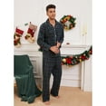 thumbnail image 3 of U2SKIIN Mens Plaid Pajama Set, Soft Print Pajamas for Men, Lightweight Warm PJS with Pockets(Navy-green Plaid, Large), 3 of 4