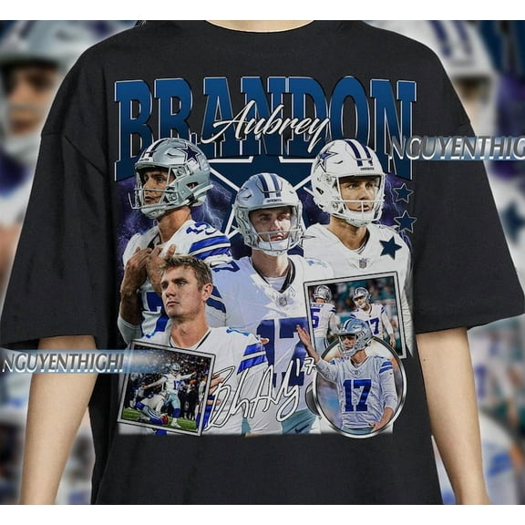 Brandon Aubrey Vintage 90s Graphic Style T-Shirt, Brandon Aubrey Shirt, Vintage Oversized Sports T-Shirt, Unisex Shirt