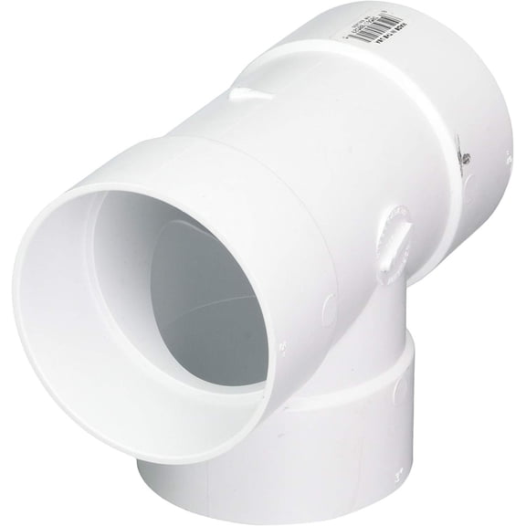 Ipex Bull Nose Tee 3in Plumbing Pipe Fitting - PVC, White - 15 Pack, 3"