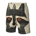 thumbnail image 4 of Fotbe Retro Raccoon Graphic Print Trajes de Baño Estampados para Hombre, Shorts de Verano de Secado Rápido, Ropa de Playa, Bañadores-Large, 4 of 6